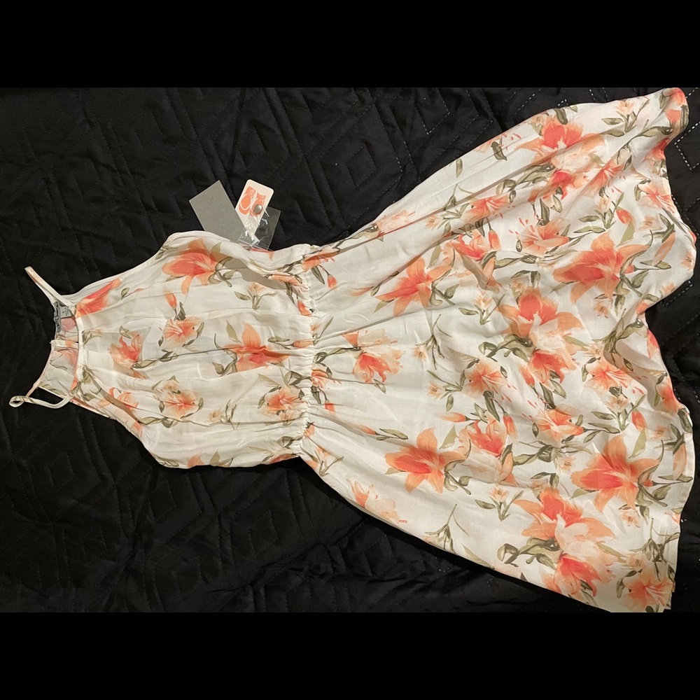 Fit and Flare Sleeveless Floral Dress